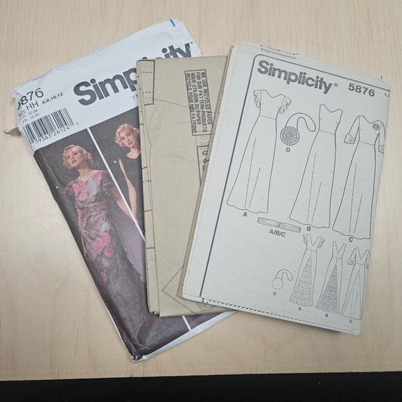 Simplicity 5676 75th Anniversary Pattern Long Dress Floor Length Formal Gown - Picture 2 of 3